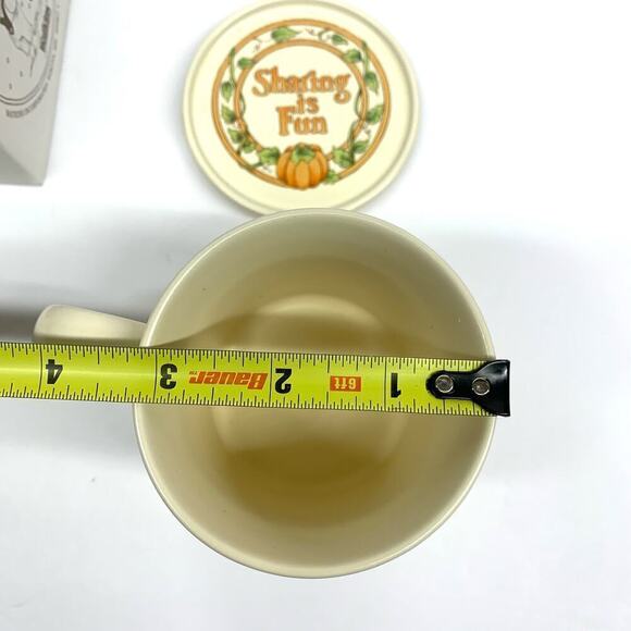 Vintage 1990 Watkins "Sharing is Fun" 6184 Cup 4 of 6 Coffee Mug & Coaster Set - Picture 12 of 13